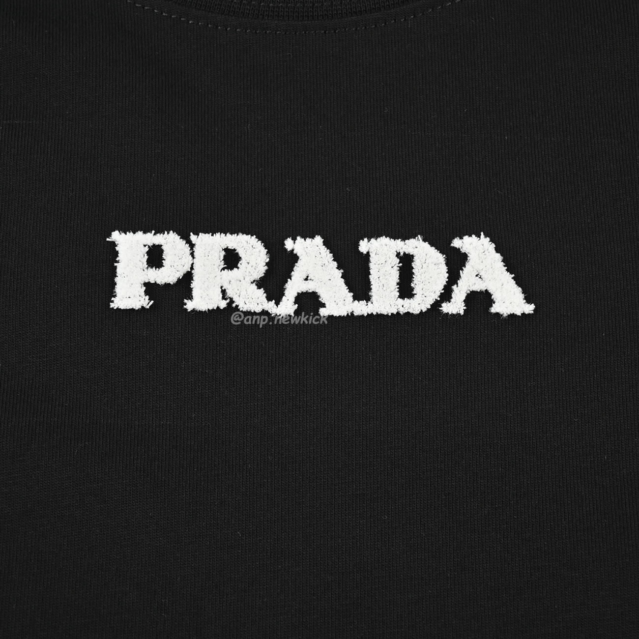 Prada 24ss 3d Toothbrush Embroidered Short Sleeves T Shirt (6) - newkick.cc